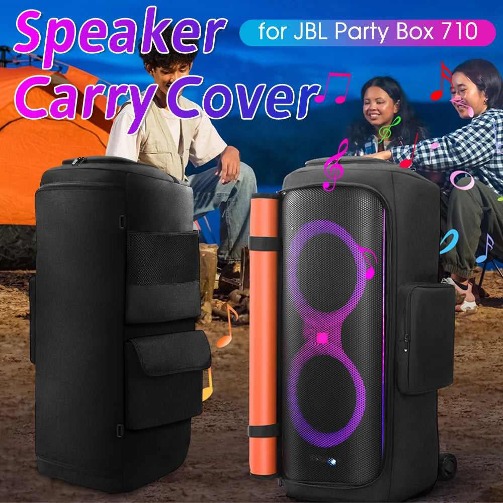 Party Speaker Dust Cover Anti-Slip Padded Speaker Protective Cover Nylon Double-Sided Speaker Storage Bag for JBL Party Box 710
