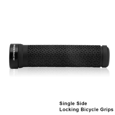 RIDERACE Bicycle Handle Bar Grips MTB Mountain Bike Single-sided Locking Handlebar Cover Rubber Non-slip Cycling Accessories