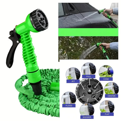 100ft Magic Expandable Garden Hose with Washing Spray Gun - Flexible, Durable ABS Material, Easy to Unwind & Store, Ideal