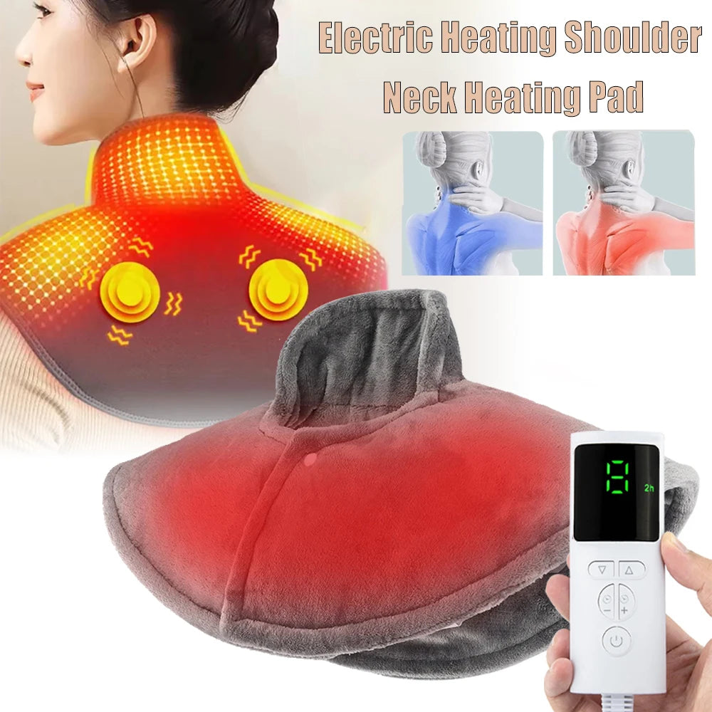 Heating Shoulder Neck Pad Electric Heated Shawl Wrap Neck Massager Hot Compress Cervical Warmer Relieve Fatigue Back Brace Tools