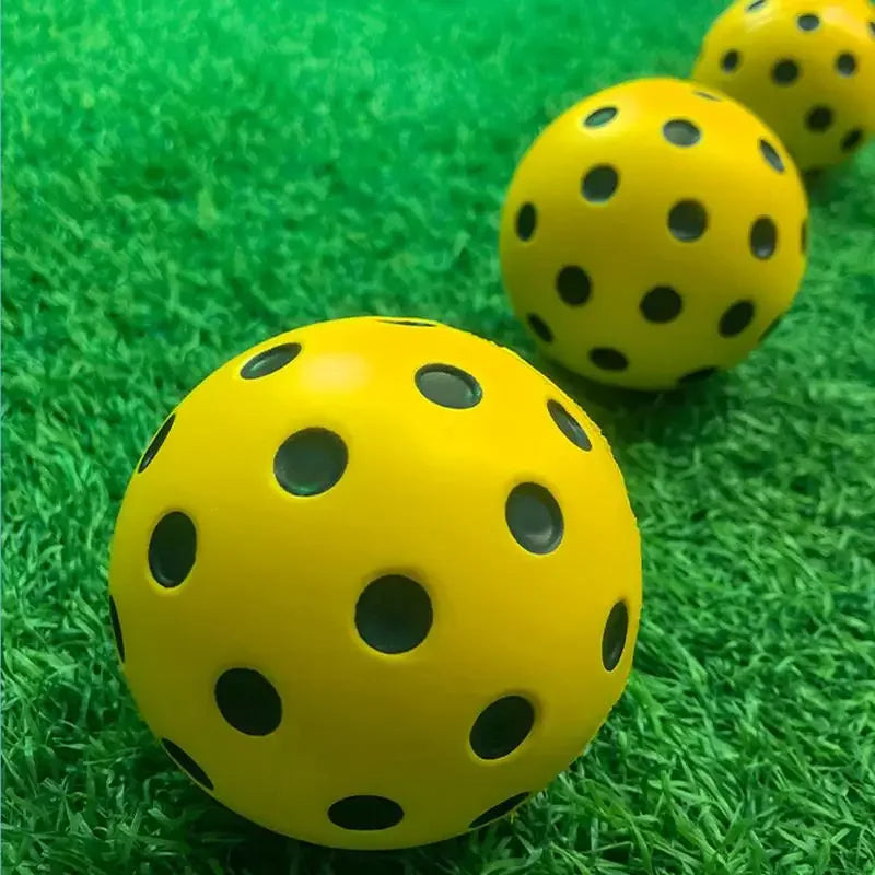 Silent Pickleball Balls Quiet Foam Pickleballs Practice Balls with Exact Real Ball Bounce Soft PU Pickleball Ball for Indoor Use