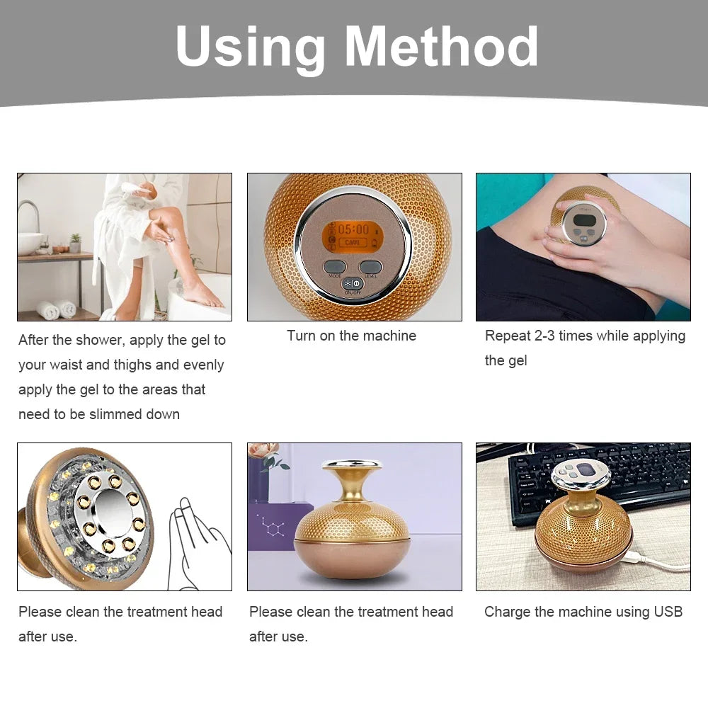 RF Machine Body Ultrasonic Cavitation Anti-cellulite Massager Fat Burning Slimming Infrared Body Contouring Massage