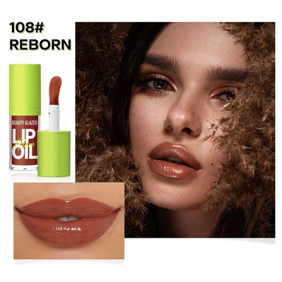 Beauty Glazed Rare Bright Lustrous Lip Essence Moisturizing Shine Shimmer Plumping Lip Tint  Care Oil Gloss for Lip Enhancement