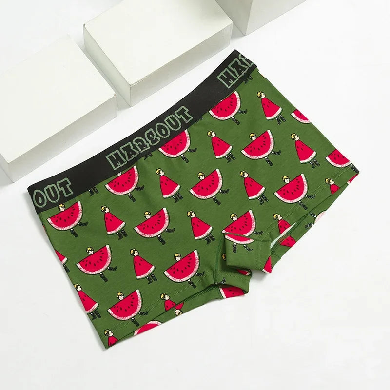 Cotton Women Panties Sexy Cartoon Printed Underwears Breathable Boxers Seamless Girl Briefs Women's Intimates Femme Female Pants