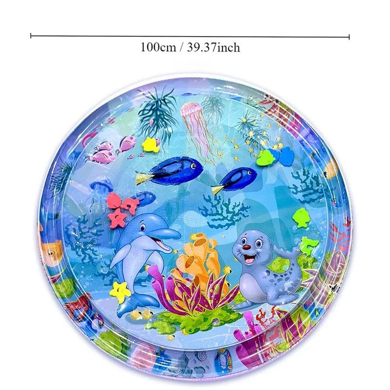 ROOXIN Baby Water Play Mat Inflatable Cushion PVC Infant Toddler Water Pad For Kids Outdoor Summer Playing Water Mat Water