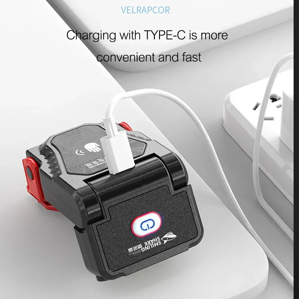 Mini Sensor LED Headlamp Adjustable Angle Hat Cap Clip Lights Waterproof USB Rechargeable Lamp Outdoor Camping Fishing Headlight