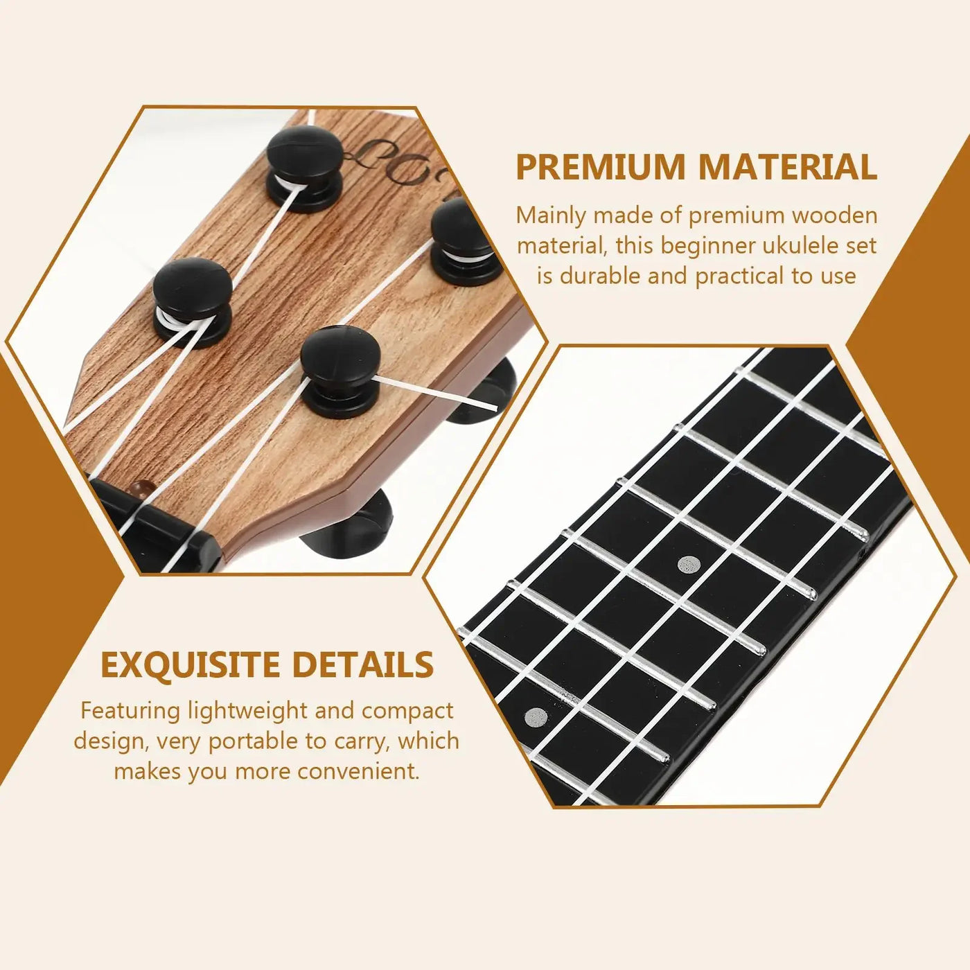 Ukulele Toy for Kids Musical Instruments Toddler Guitar Beginner Ukuleles Safe Premium Material Lightweight Compact