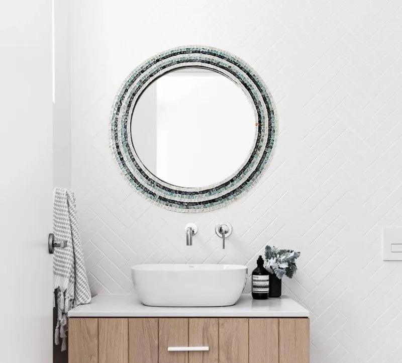 Wall hanging decorative mirrors living room glass bedroom bathroom aesthetics makeup mirror decor