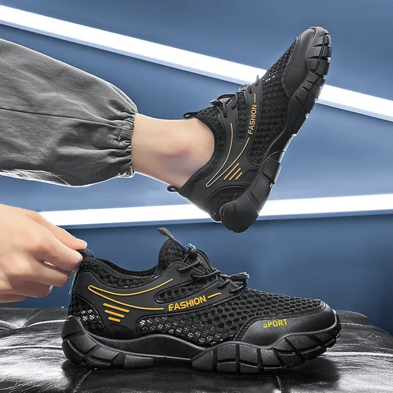 Breathable Mesh Running Shoes Men Summer Lightweight Athletic Sneakers for Hiking Walking Casual Comfortable Sportswear Durable