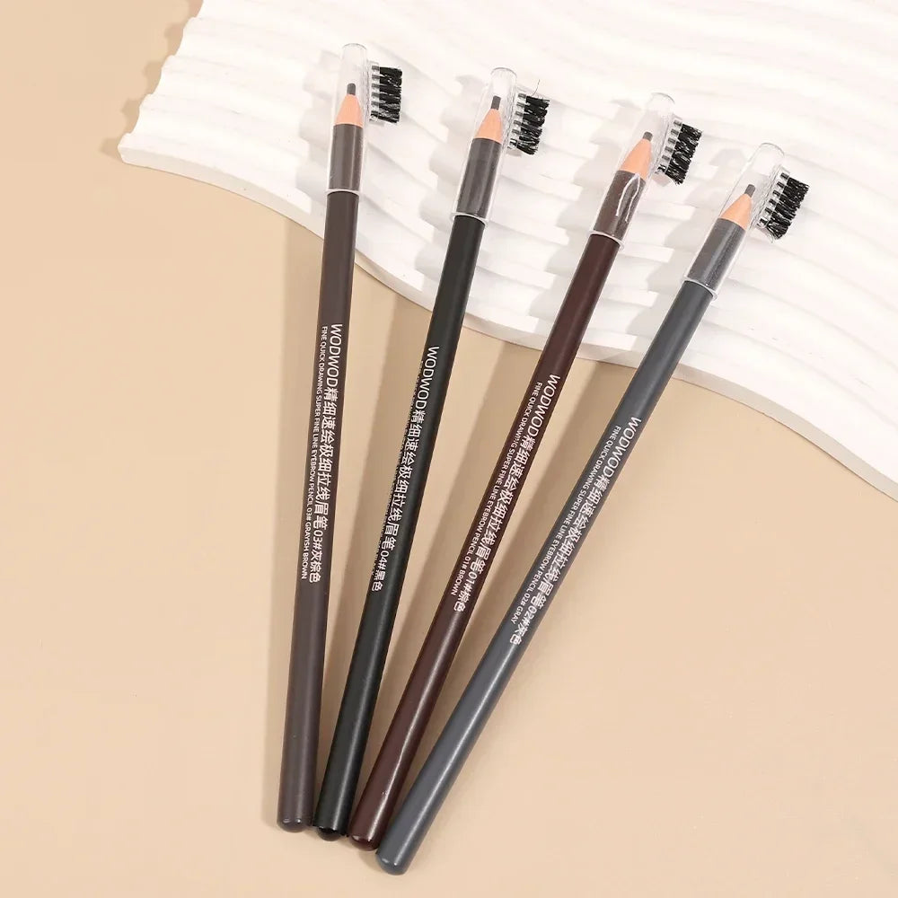Waterproof Eye Brow Pencil Precise Brow Definer Black Grey Brown Gray Eyebrow Eyeliner Pen Long Lasting Eyes Makeup Cosmetics