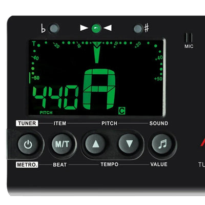 Electric Guitar Tuner And Metronome With Built-in Microphone, With A 6.3mm Pickup Cable, Used For Guitar Chromatic Bass Violin