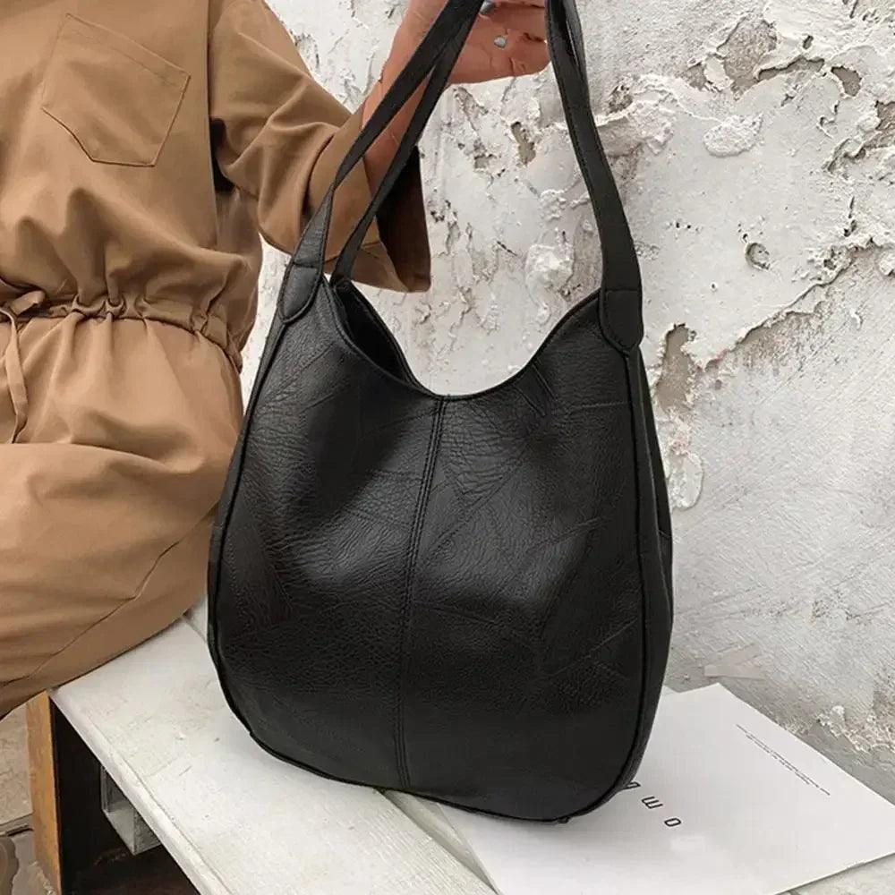 Women’s handbags vintage luxury leather shoulder bag designers large modern fashion brand female