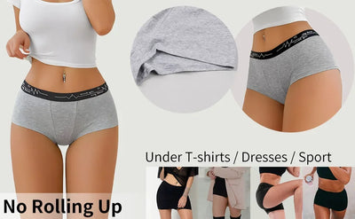 Ladies Solid color boxers Briefs Comfortable Female Underwear Sporty Style Casual Sexy Panties for Women S-XL