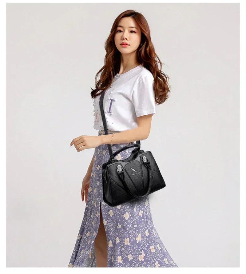 Luxury handbags women bags designer brand female leather crossbody shoulder for sac a main ladies hand 2024