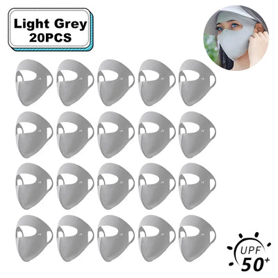 Women Full Face UV Protection Mask 3D Ice Silk Sunscreen Breathable Lightweight Summer Outdoor Sports Comfort Fit mask for men