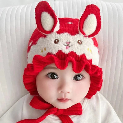Cosy Bonnet Rabbit Baby Hat With Ears  |Winter | New-born, Boys, Girls,  Infant, Toddler Cap |Beanies Soft Ear Protection
