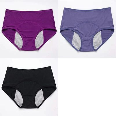 3pcs/Set Leak Proof Menstrual Panties Women Period Underwear Sexy Pants Physiological Underwear Plus Size Waterproof Briefs