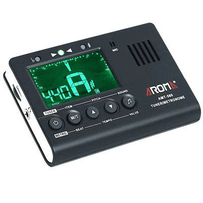 Electric Guitar Tuner And Metronome With Built-in Microphone, With A 6.3mm Pickup Cable, Used For Guitar Chromatic Bass Violin