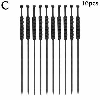 10pcs Anti-Skid Snow Chains for Motorcycles Bicycles Winter Tire Wheels Non-slip Cable Ties Motorbike Emergency Tire Chain Tool