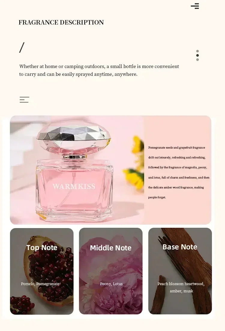 Luxury diamond women’s perfume spray flirting long-lasting fresh floral and fruity fragrance romantic attractive