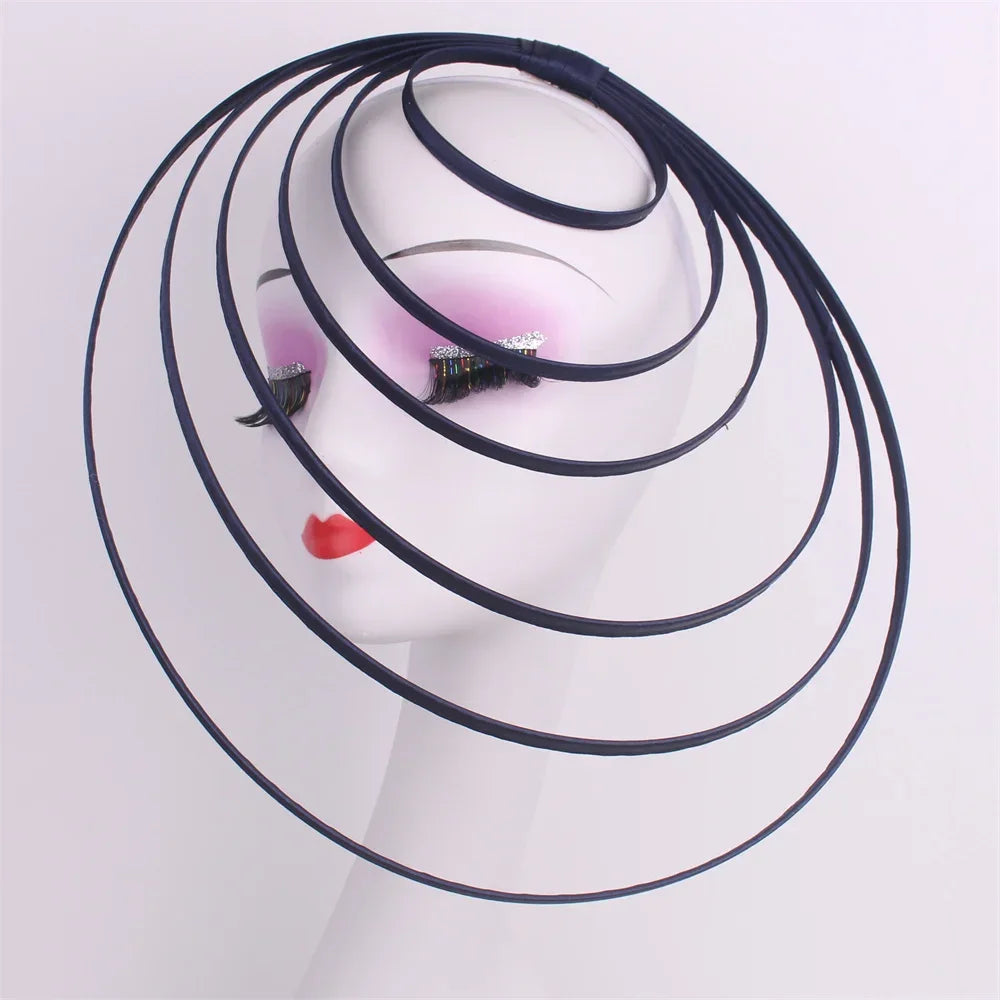 Royal Ascot Luxury Fascinator Hat Women Wedding Headpiece Mesh Hat Formal Event Pillbox Fascinator Hats Ladies Mariage Millinery