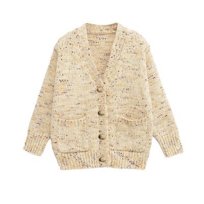 Women's clothing autumn knitted loose jacket