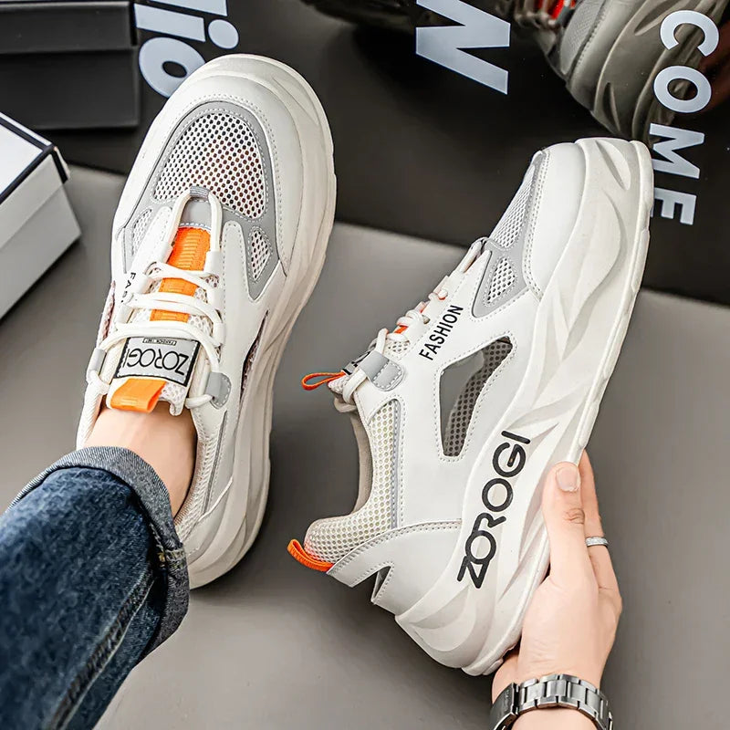 Mesh Breathable Men Running Shoes Casual Shoes Comfortable Men Walking Sneakers Non-Slip Wear-Resistant Athletic Sports Shoes