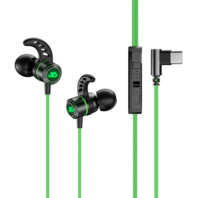 TYPE-C Wired Headphones Gaming Headset Bass Stereo Gamer Earphones Noise Cancelling Earbuds With Mic In-ear Handfree