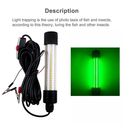 Super Bright LED Underwater Light Lamp AC/DC 12V 1200LM For Submersible Night Fishing Boat Outdoor Lighting Green Lights Lamps