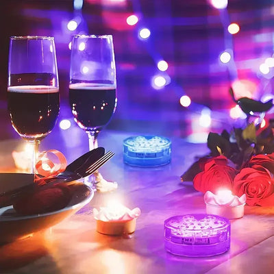 Submersible Led Lights With Remote Battery Operated Underwater Pond Bathtub Hot Tub Spa Swimming Pool Fountain Vases Fish Tank