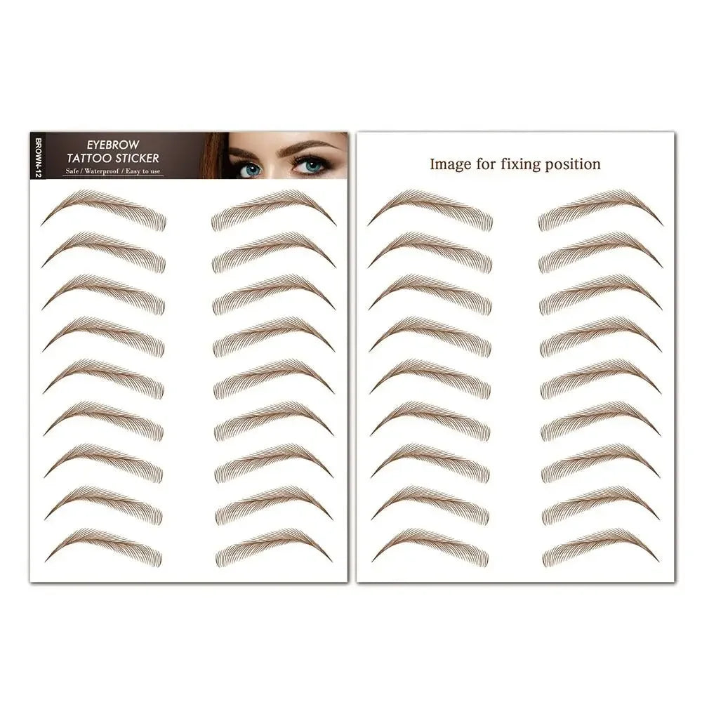 Temporary Tattoos Women Men Water Transfers Decals Simulation Eye Brow Eyebrow Stickers 6D Eyebrow Tattoos Stickers