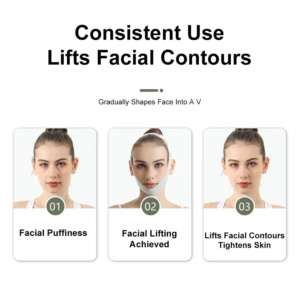 Face Slimming Bandage Face Lifting Belt V Line Face Slimming Strap Double Chin Tightener Slim Strap Facial Lifting Mask Tool