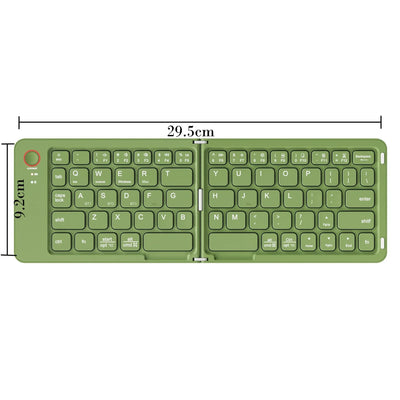 Double Folding Keyboard Mini Wireless Keyboard Foldable Dual Bluetooth Keyboard with Touchpad for Windows Android IOS iPad Phone
