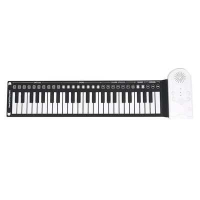 49-Key Folding Electronic Piano Portable Hand-Rolled Piano Built-in Speakers 16 Tones Professional Keyboard Instruments
