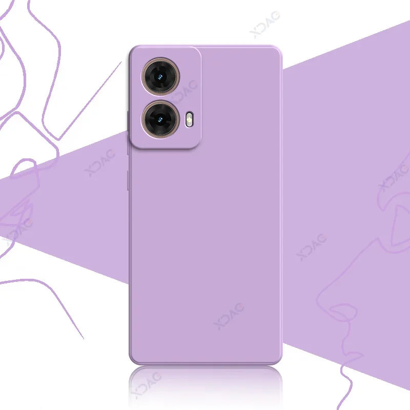 Original Mobile Phone Cases for Motorola Moto G85 MotoG85 5G 360 Soft Luxury Square Liquid Silicone Back Covers Waterproof Bags