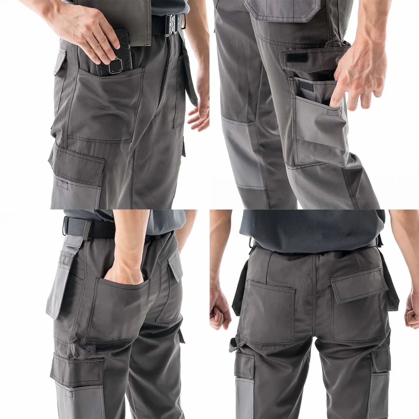 Men's Cargo pants Outdoor Trekking Fishing Hiking Pants swing pocket tool pocket polyester-cotton rip stop  wear-resistant
