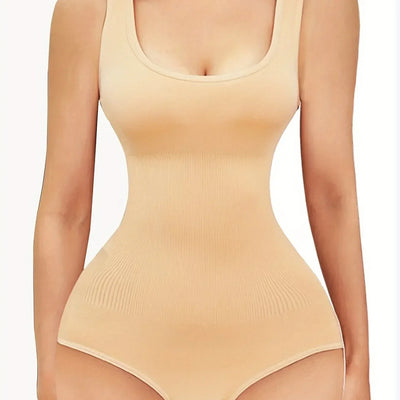 Body Shapewear for Women Seamless Solid Shaping Full Bodysuit Crew Neck Tummy Control Slimming Body Shaper Underwear & Shapewear
