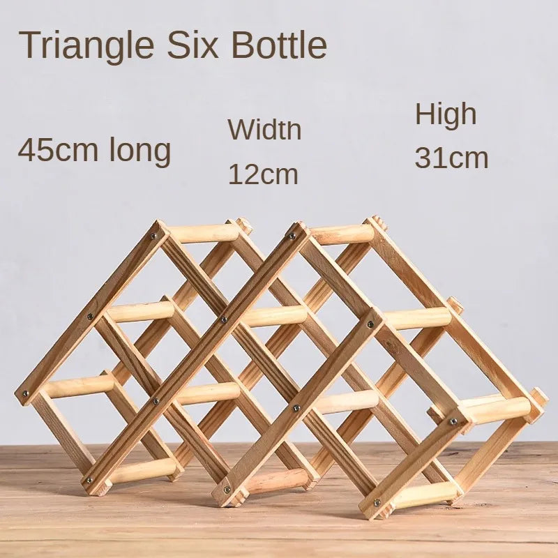 Stackable Wine Storage Shelves 3, 5, 6, 10 Bottles Wooden Wine Shelves Home Bar Utensils Wine Cabinets Bar Tools