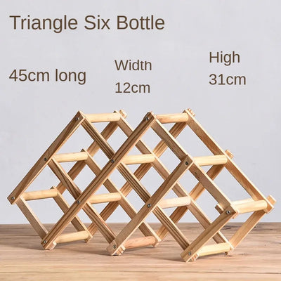 Stackable Wine Storage Shelves 3, 5, 6, 10 Bottles Wooden Wine Shelves Home Bar Utensils Wine Cabinets Bar Tools
