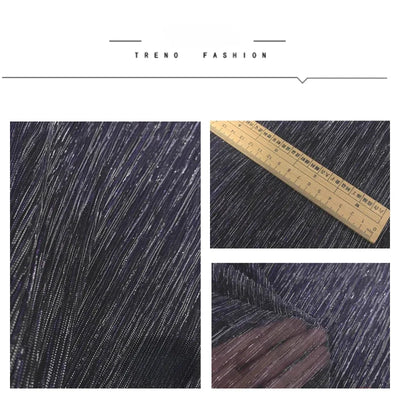 Soft Tulle Pleated Fabric Bark Wrinkle Texture By The Meter for Wedding Decoration Clothes Sewing Anti-wrinkle Cloth Glossy Gray