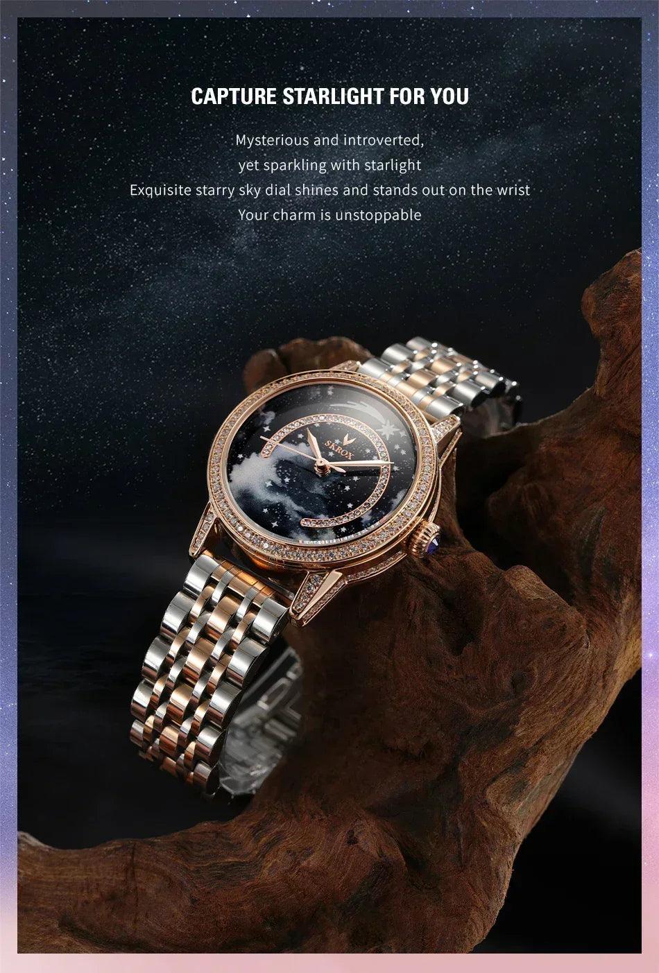 2024 high end luxury diamond watch women mechanical automatic movement ladies watches stainless steel fashion women’s