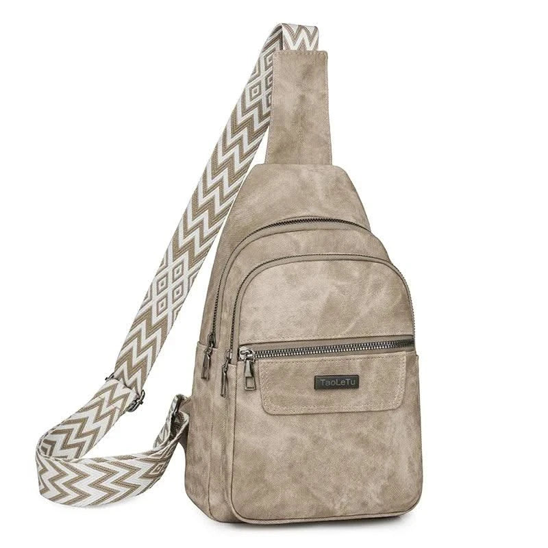 Women Men PU Leather Shoulder Bag Fashion Sling Crossbody Bag