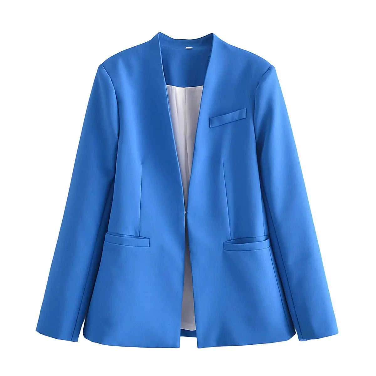 New Autumn Blazers Women Suit Coats Candy Color V Neck Long Sleeve Elegant Casual Jacktets