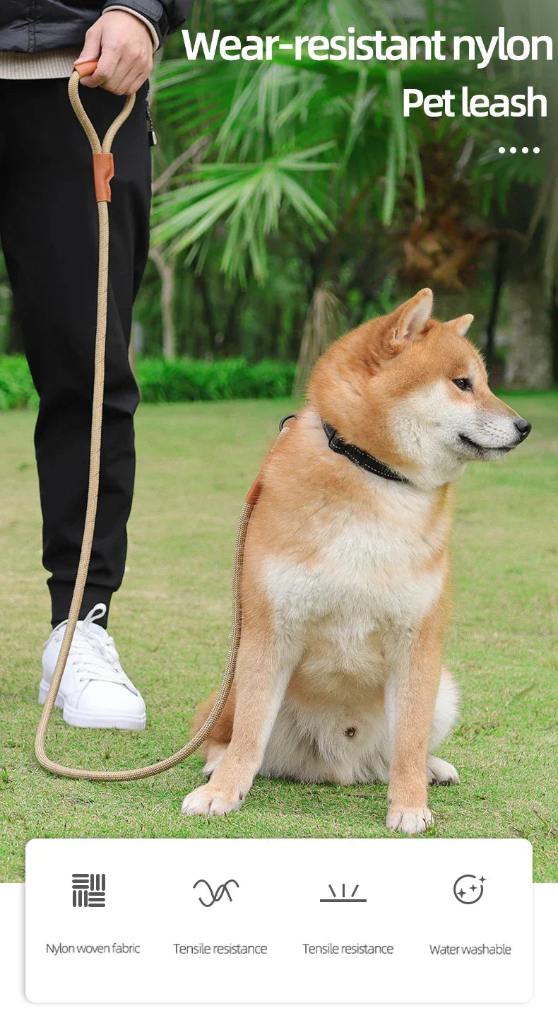 Dog Leash Reflective Lead Dog Pet Leashes Long Lanyard Walking Reflective Traction Rope for Puppy Small Medium Large Dogs