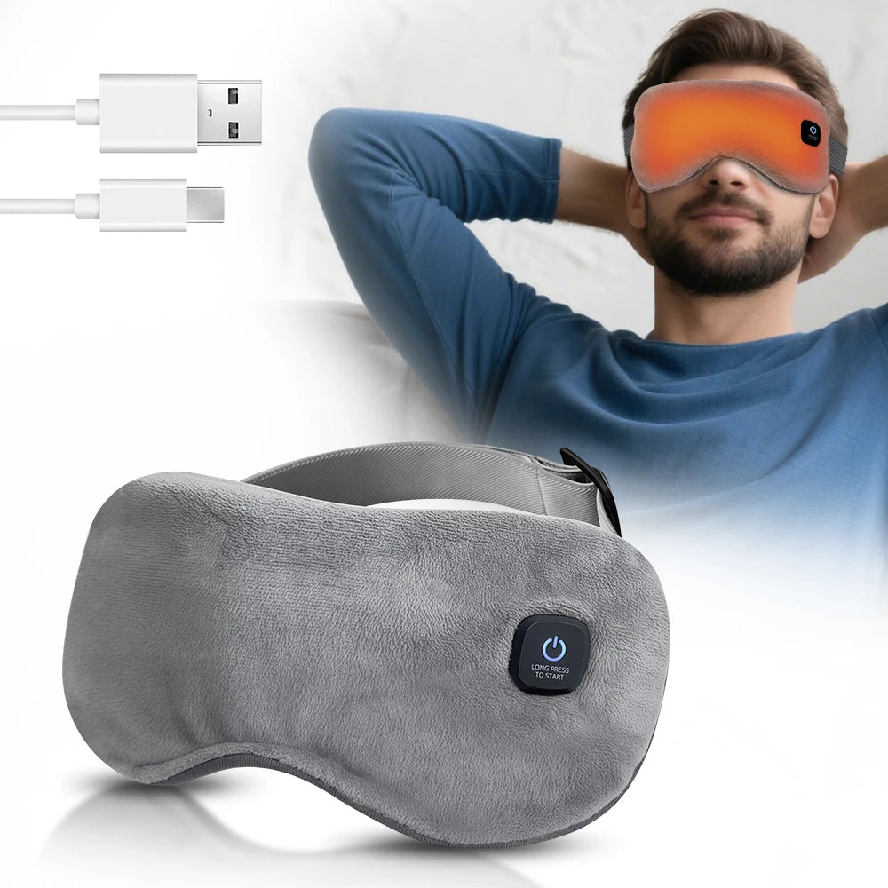 Electric Vibration Eye Massager Heated Eye Mask Wireless Relieve Eye Strain Dark Circles Dry Eye Fatigue Relief Sleeping Mask
