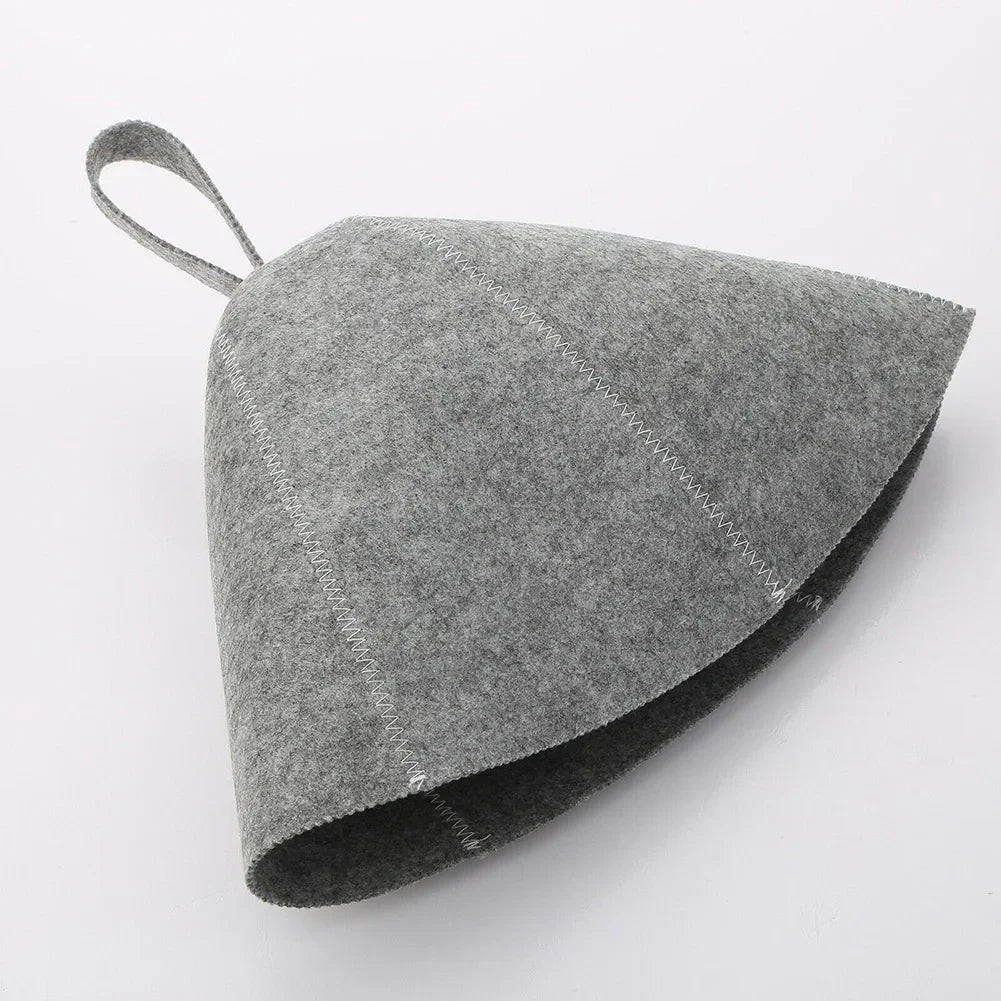 New Sauna Hat Anti Heat Caps Shower Caps Sauna Hat For Bath House Head Protection Russian Style Sauna Vaporarium Accessories