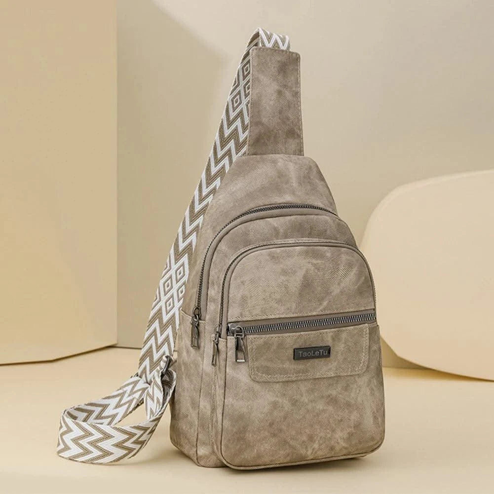 Women Men PU Leather Shoulder Bag Fashion Sling Crossbody Bag