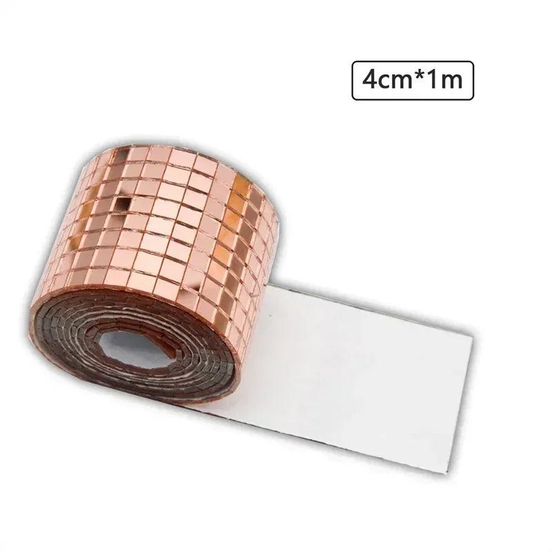 Mirror wall sticker self-adhesive mini square mosaic tiles stickers for home bathroom decor wedding bar diy disco ball