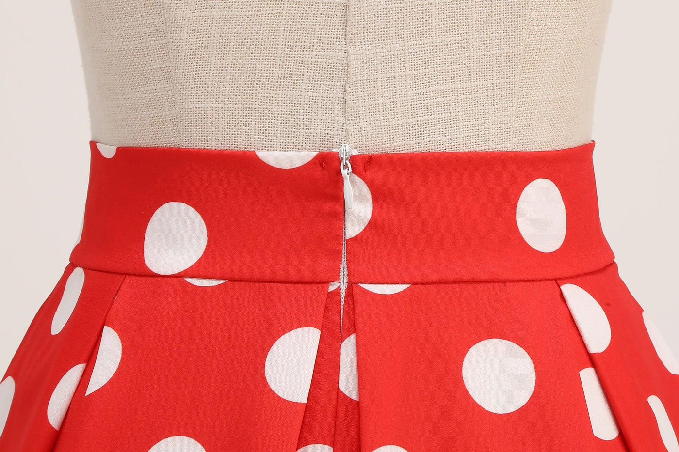 Summer Casual Women Midi Skirt Polka Dot High Waist Retro Vintage 50s Pleated Party Skirts