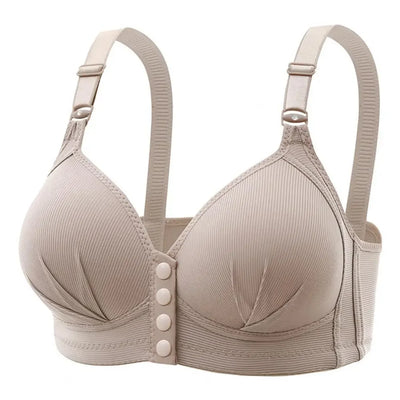Breathable Bra Front Button Closure Push Up Bra for Women